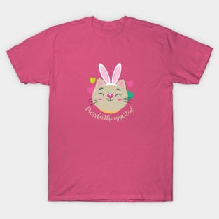 Purrfectly Eggcited Easter Cat T-Shirt